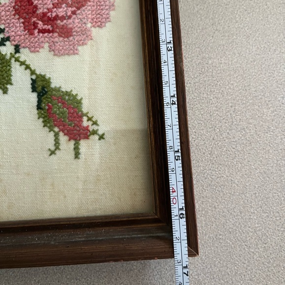 Floral Cross-Stitch Wall Art with Birds - Picture 4 of 6